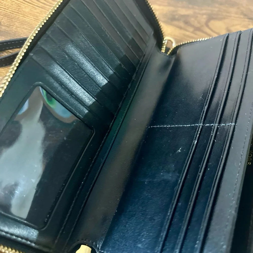 Michael Kors Brown Leather Women's Wristlet Wallet 9 Inches Long - Picture 5 of 7